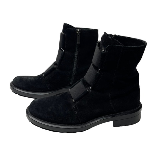 Aquatalia | Liv Weatherproof Suede Booties in Black 8.5 - Picture 6 of 12